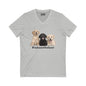 Speed&Sport™ Dog Lovers Jersey Short Sleeve V-Neck Tee #labsarethebest